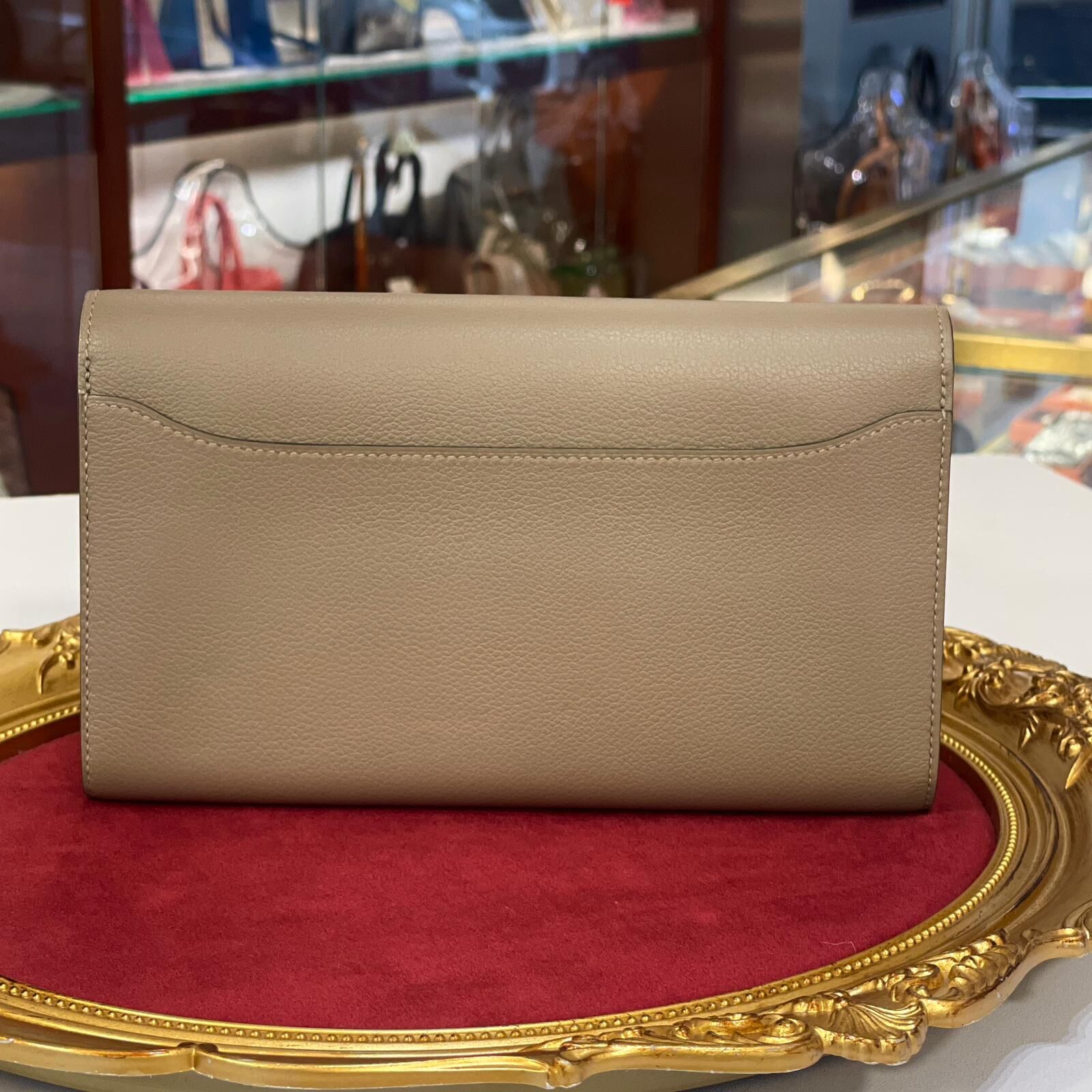 未使用品~全新CONSTANCE LONG WALLET C刻 18/ETOUPE EVERCOLOR 大象灰玫瑰金扣 #長銀包 #BRAND NEW #香榭站正品