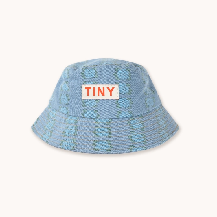 （預購）TINYCOTTONS 藍玫瑰漁夫帽 BLUE FLOWERS BUCKET HAT - light wash denim