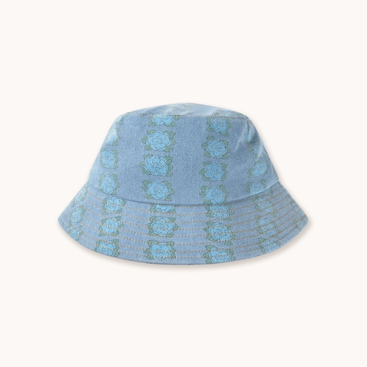 （預購）TINYCOTTONS 藍玫瑰漁夫帽 BLUE FLOWERS BUCKET HAT - light wash denim
