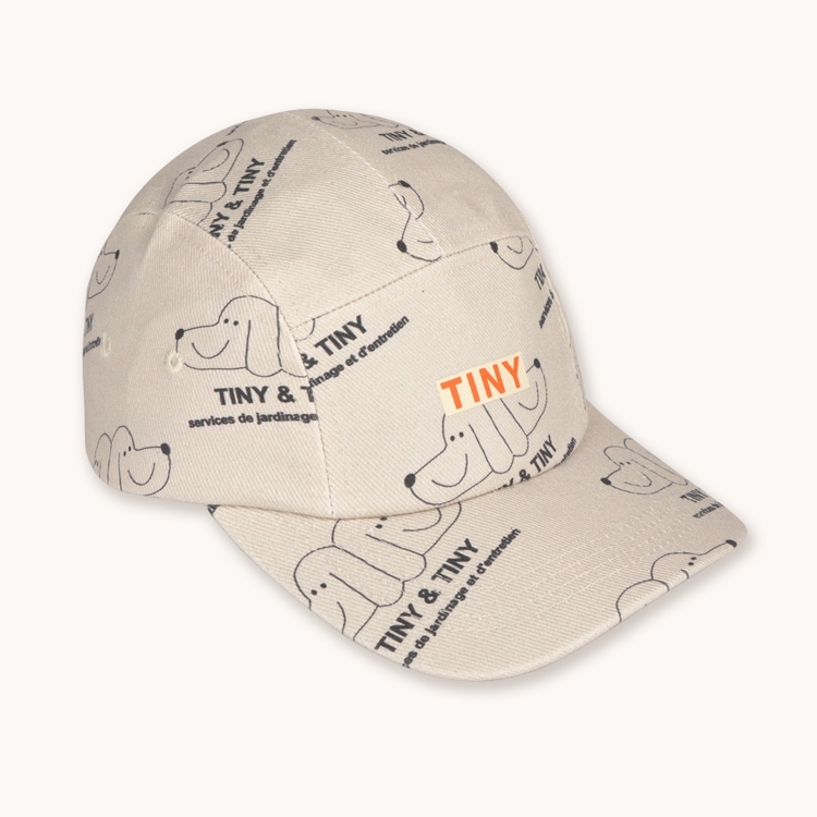 （預購）TINYCOTTONS 雙胞胎小狗鴨舌帽 TINY & TINY CAP - dark vanilla