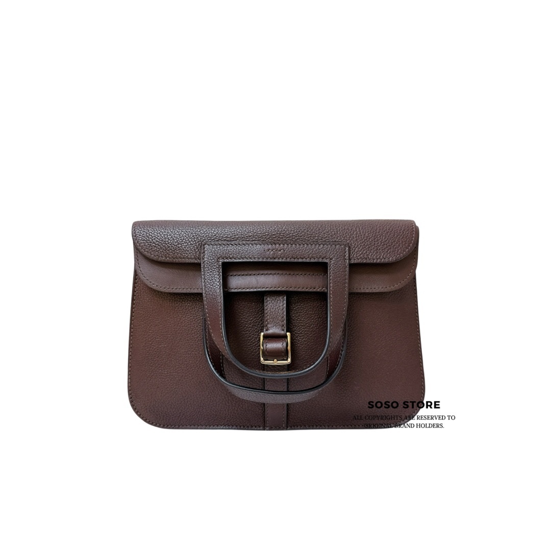 Hermes Halzan 25 - Rouge Sellier / GHW
