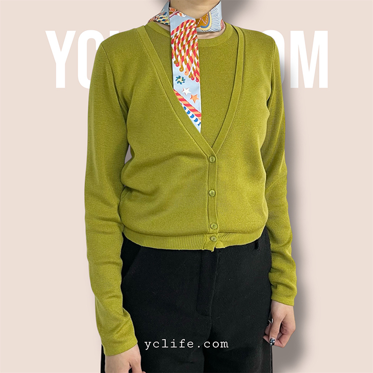 層次感假兩件輕柔針織