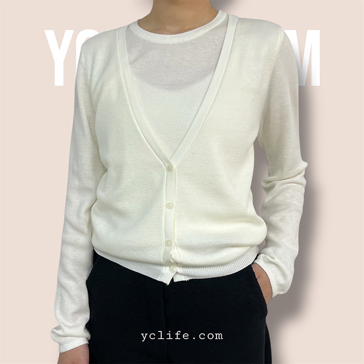 層次感假兩件輕柔針織