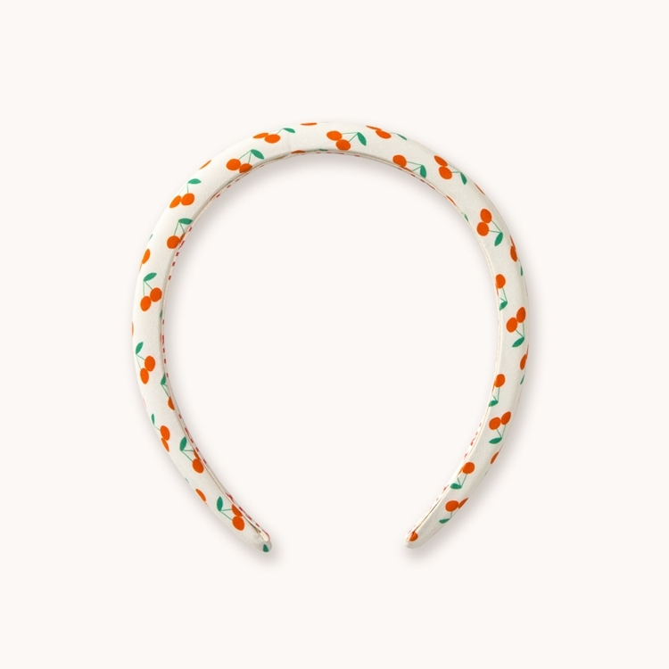 （預購）TINYCOTTONS 櫻桃髮箍 CHERRIES PADDED HEADBAND - off-white