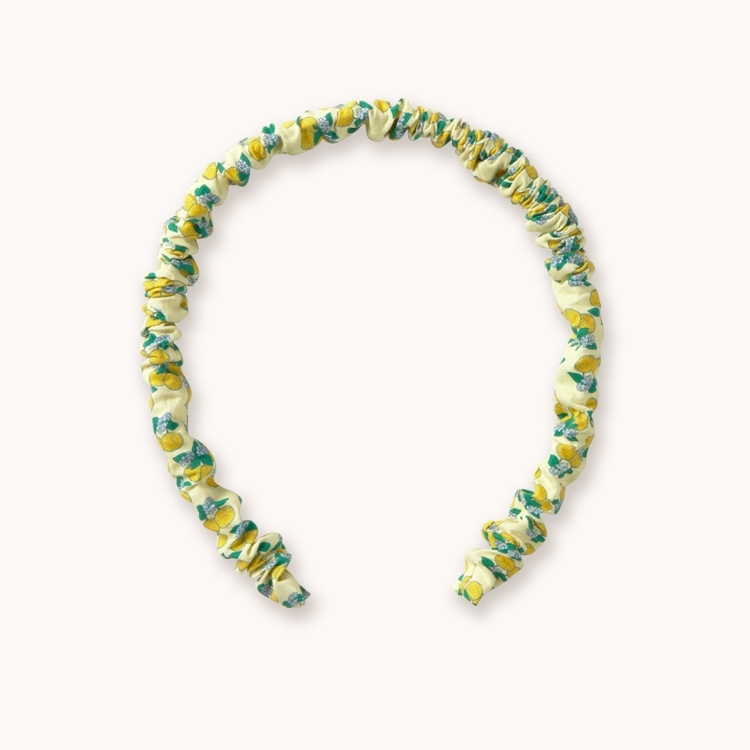 （預購）TINYCOTTONS 橘子抓褶髮箍 ORANGES HEADBAND - pastel yellow