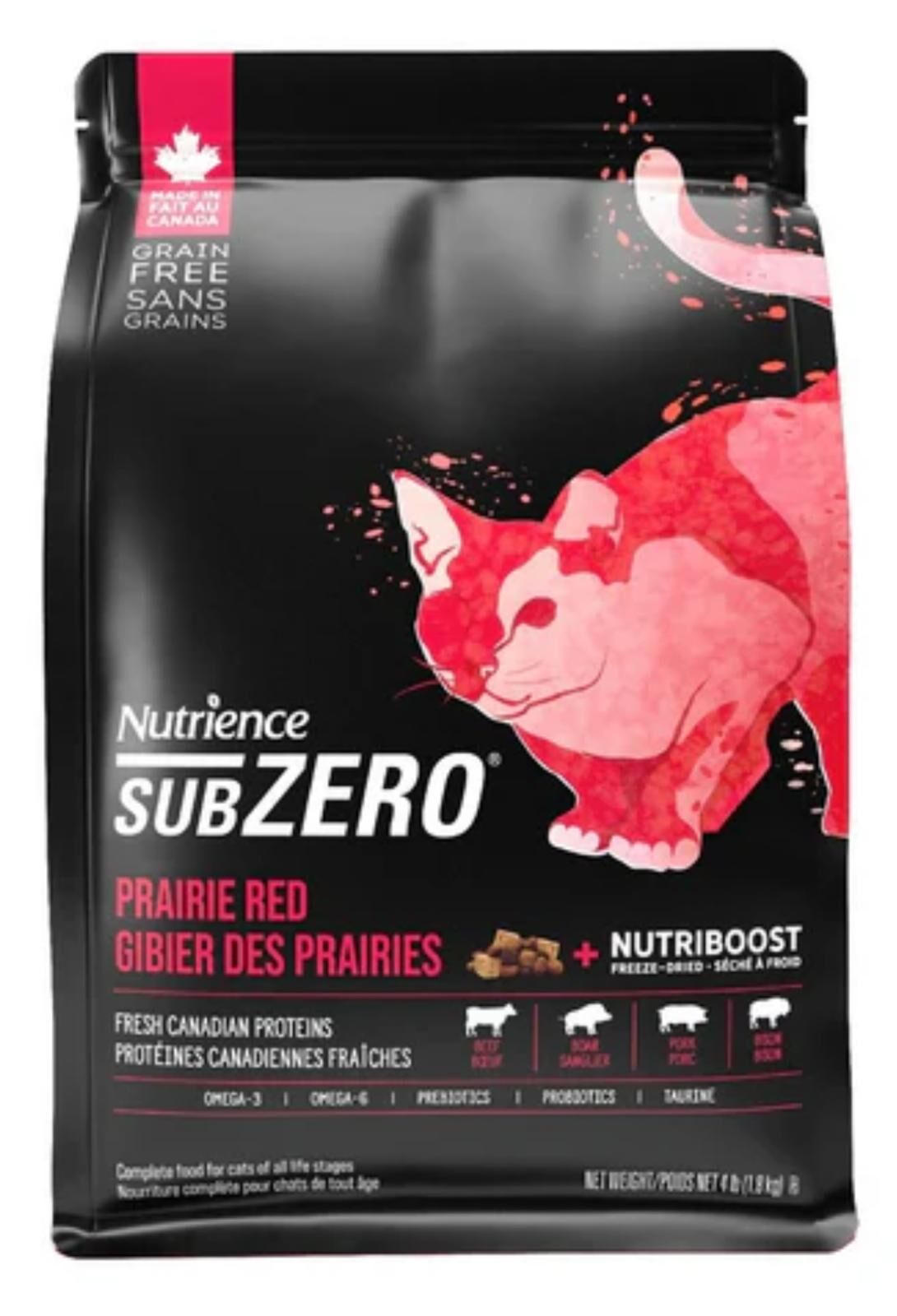 Nutrience SubZero 凍乾無穀全貓貓糧- 紅肉及海魚 10lbs