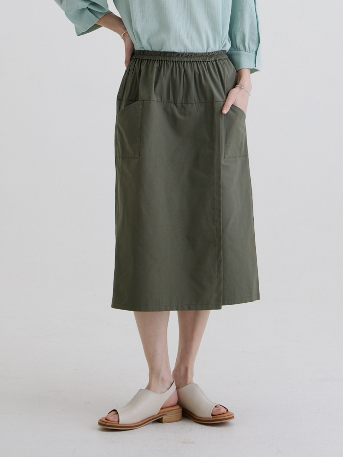 星期三的散步褲裙-軍綠