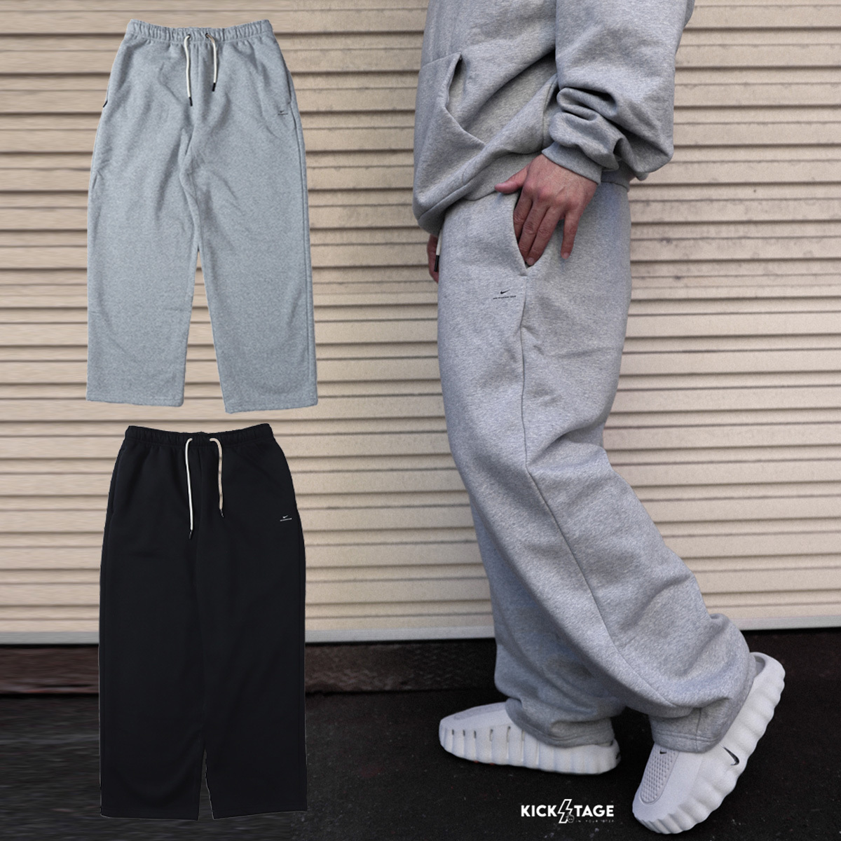 男款 NIKE TF SI BRSH OPEN HEM PA 灰色 黑色 小標 印花 內刷毛 運動 休閒 棉褲 長褲【IM6334】NKTF BOOK