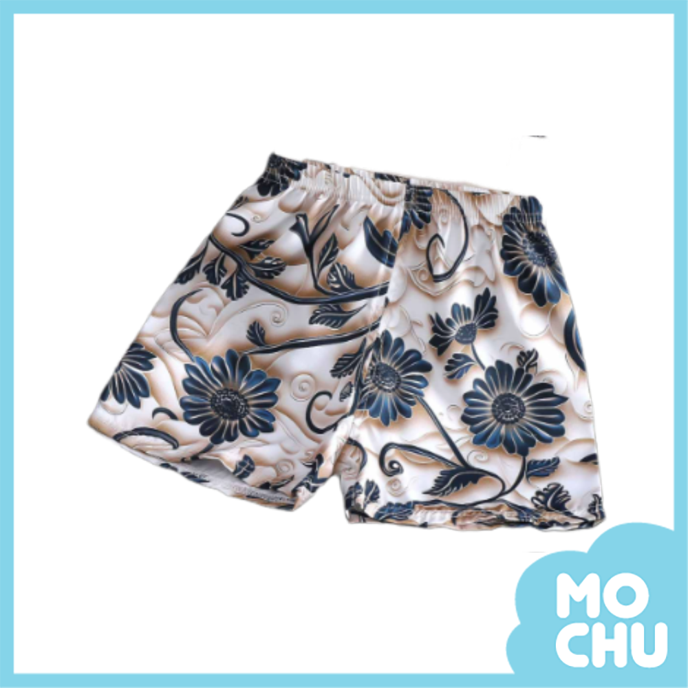 薄款休閑短褲-花朵