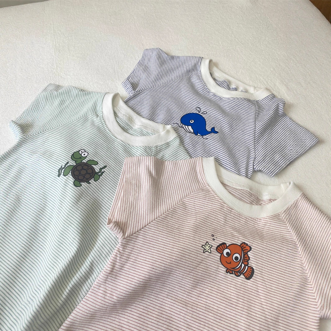 海洋生物條紋包屁衣(66-90)