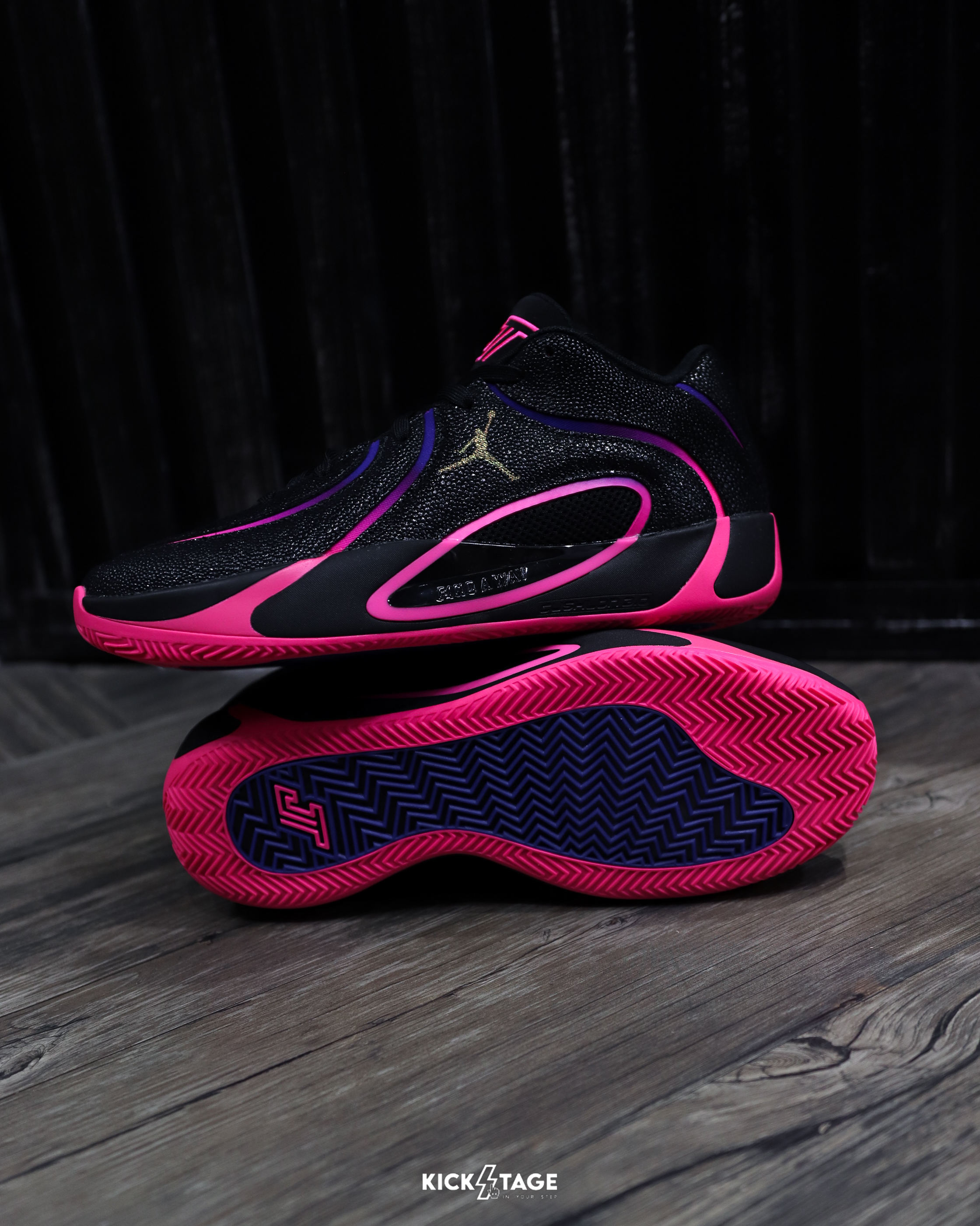 男鞋 NIKE JORDAN TATUM 4 PF 'Neon' 黑紫 氣墊 緩震 實戰鞋 籃球鞋【IR0074-003】