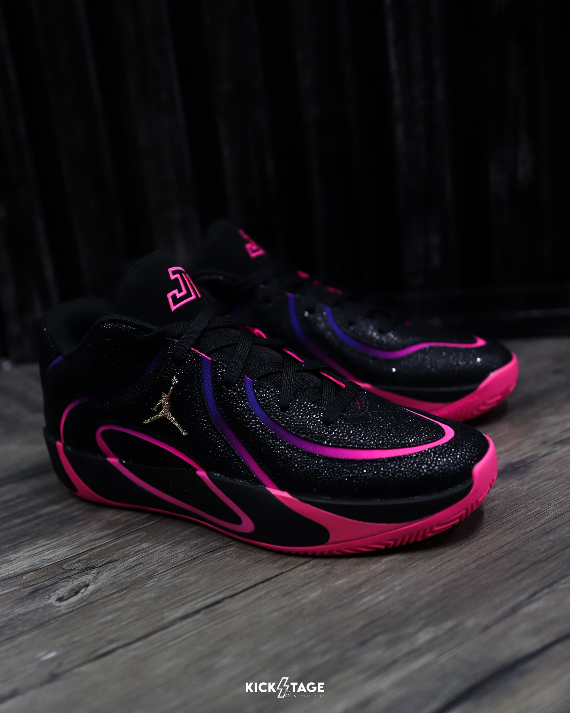 男鞋 NIKE JORDAN TATUM 4 PF 'Neon' 黑紫 氣墊 緩震 實戰鞋 籃球鞋【IR0074-003】