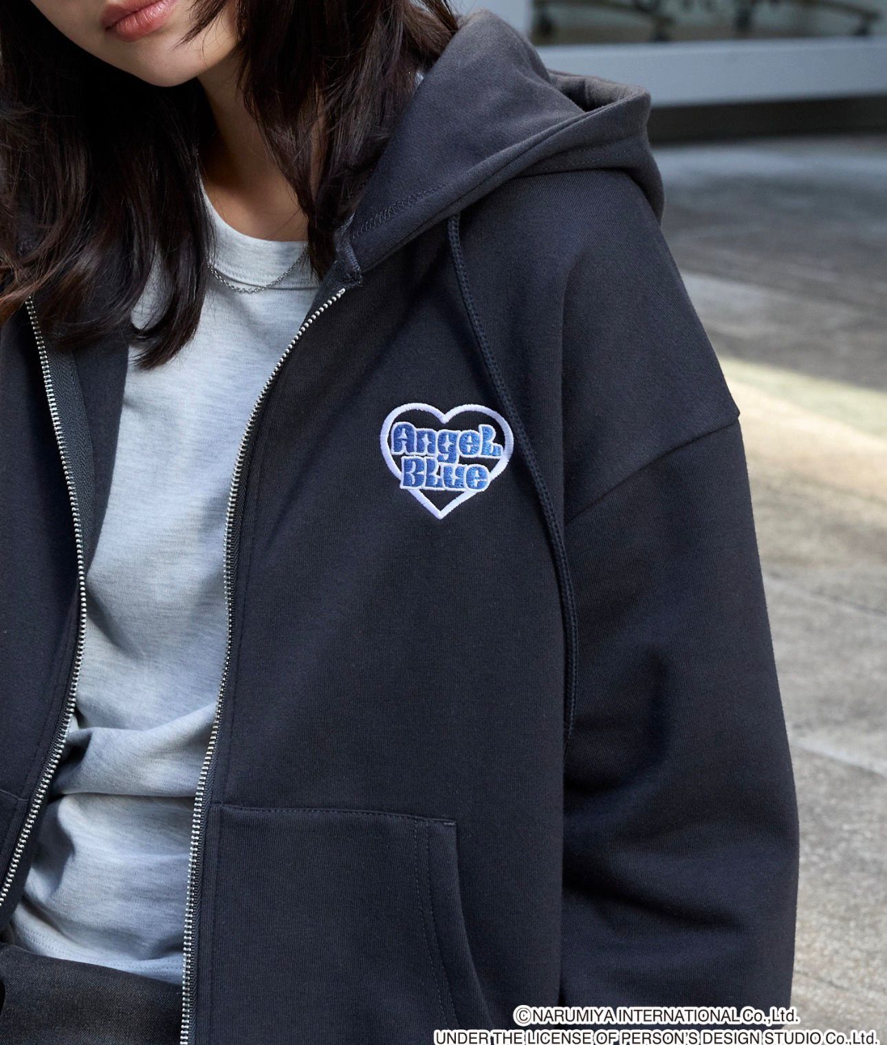 【預購】JN030403 ANGEL BLUE 復刻系列連帽拉鍊外套