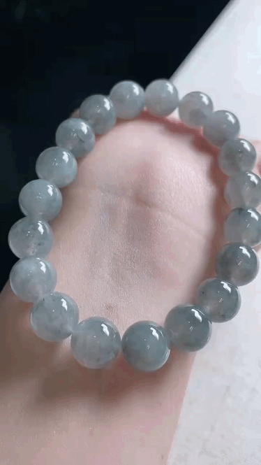 295725 翡翠冰烏雞手串 (10.4mm直徑)