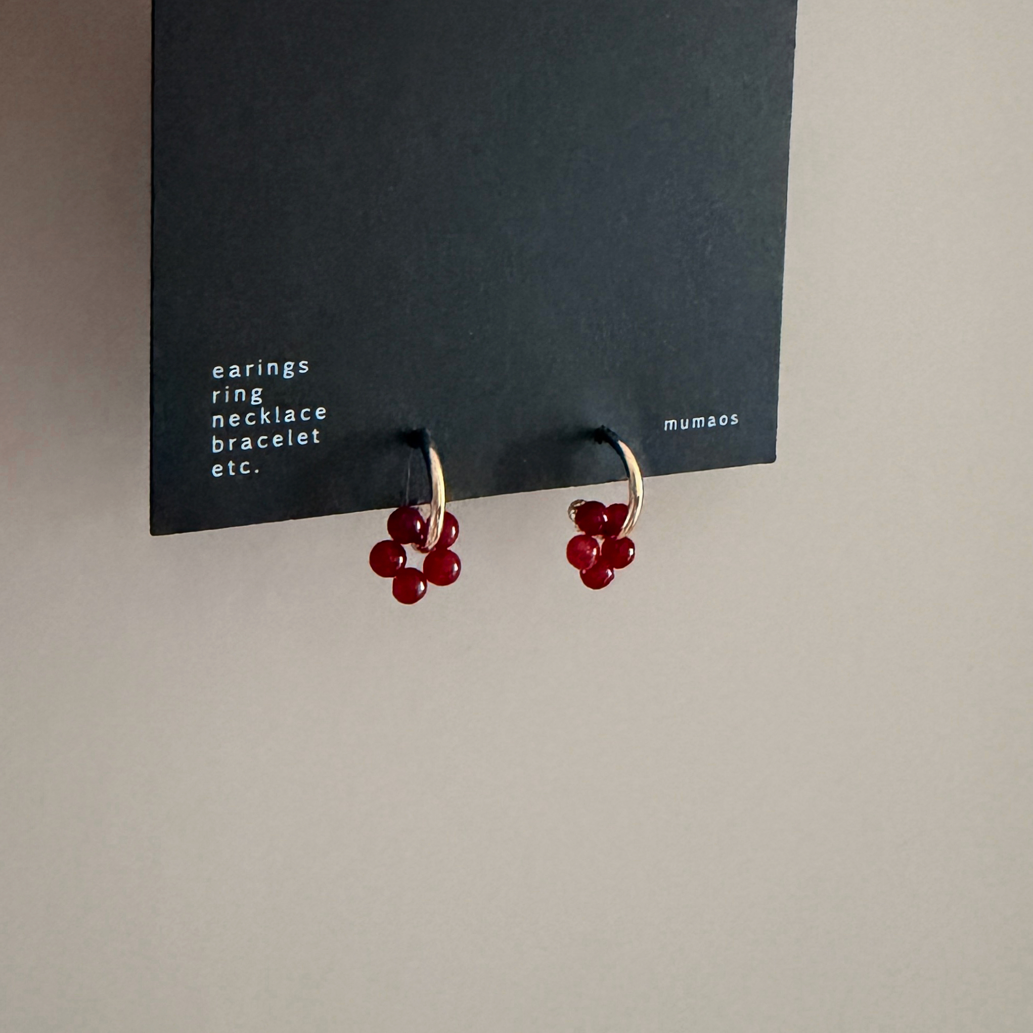 A3001 小紅花耳飾 / 金