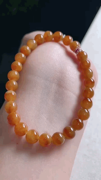 295726 翡翠冰紅翡手串 (7.1mm直徑)