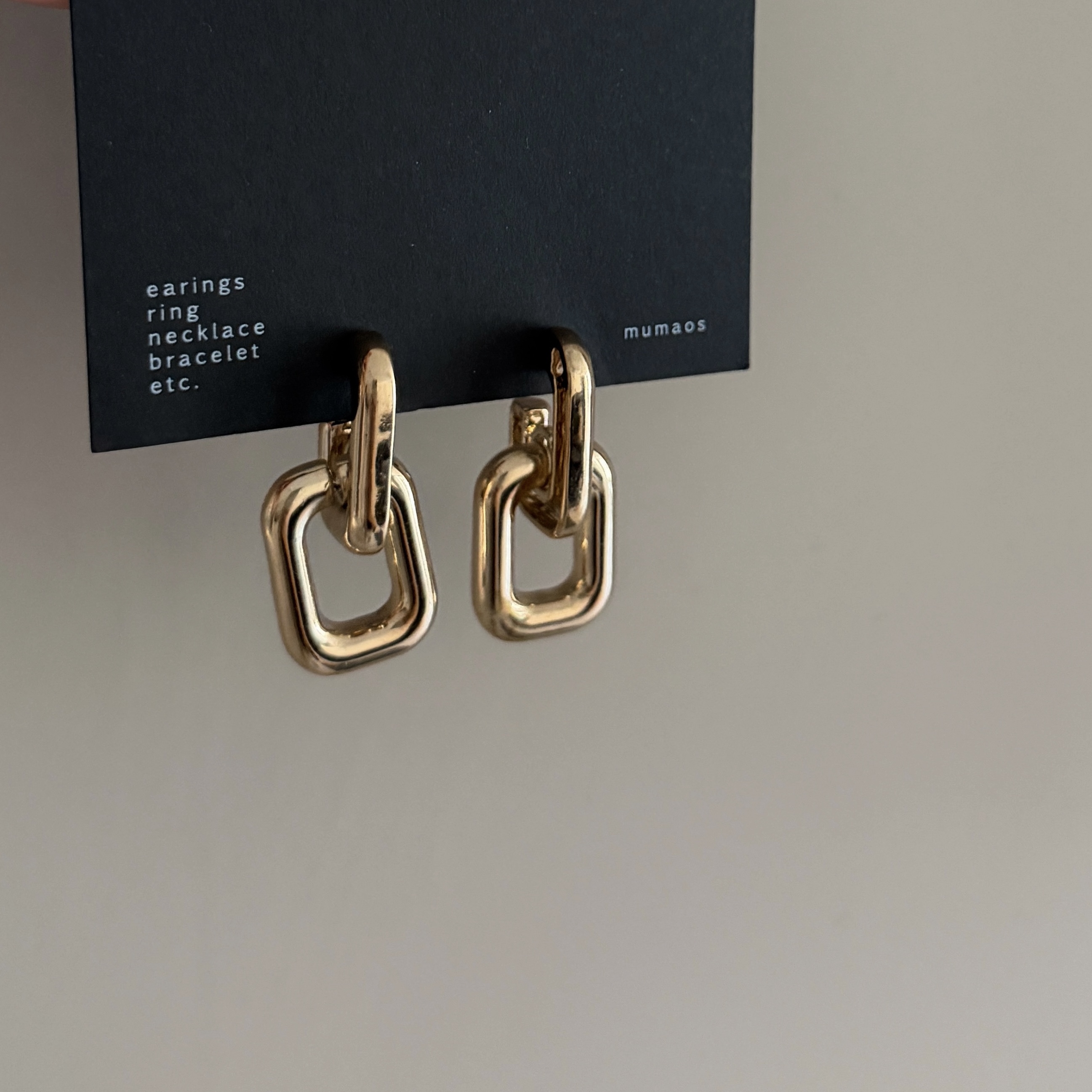 A3002 粗扣環耳飾 / 金