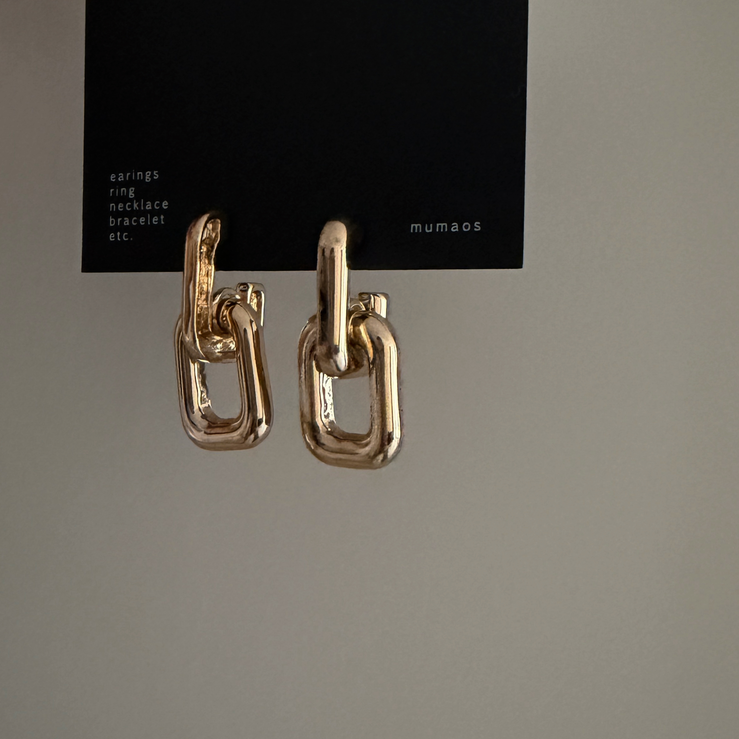 A3002 粗扣環耳飾 / 金