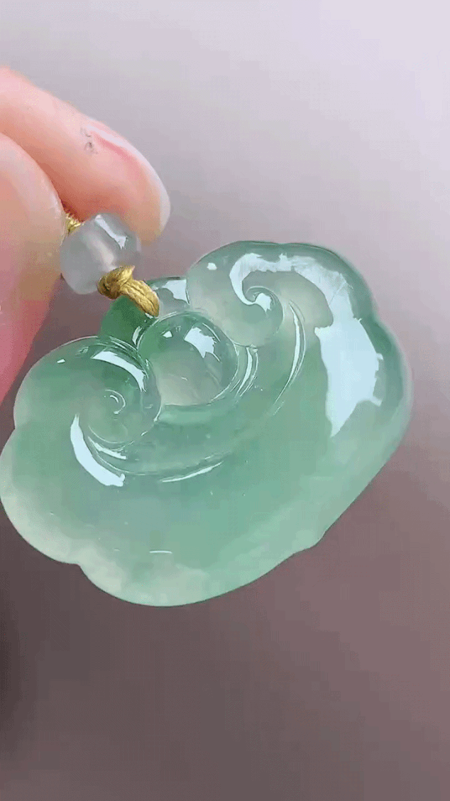 295727 翡翠冰晴綠如意