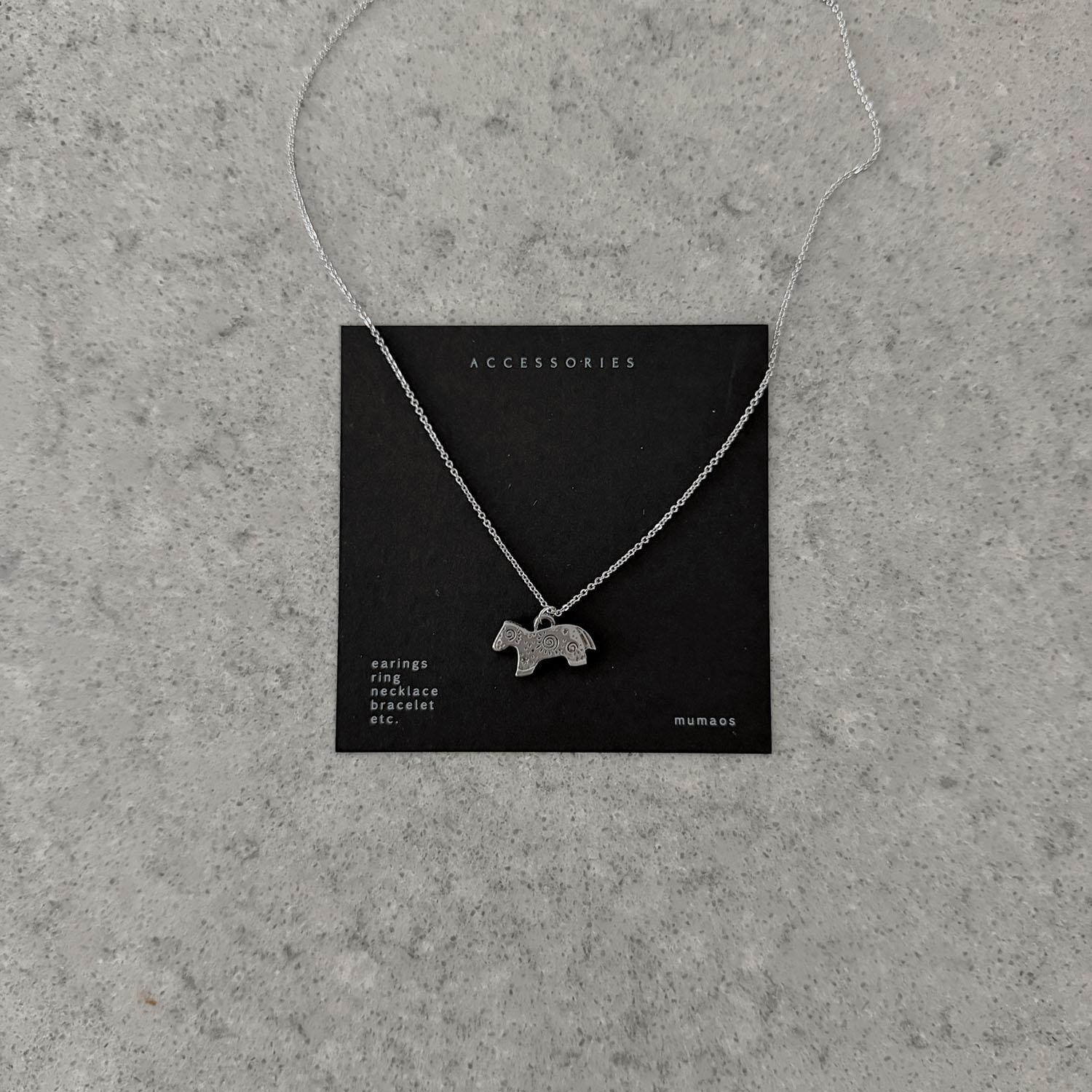 A3006 圖騰小馬項鍊 / 銀