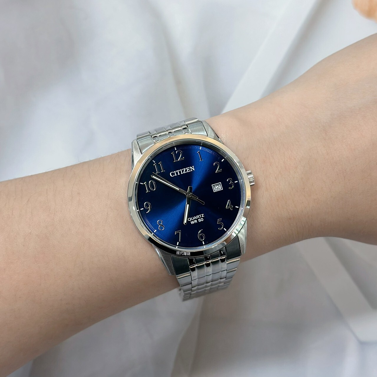 【CITIZEN 星辰】經典簡約數字系列 -寶藍色BI5008-51L 39mm 現代鐘錶