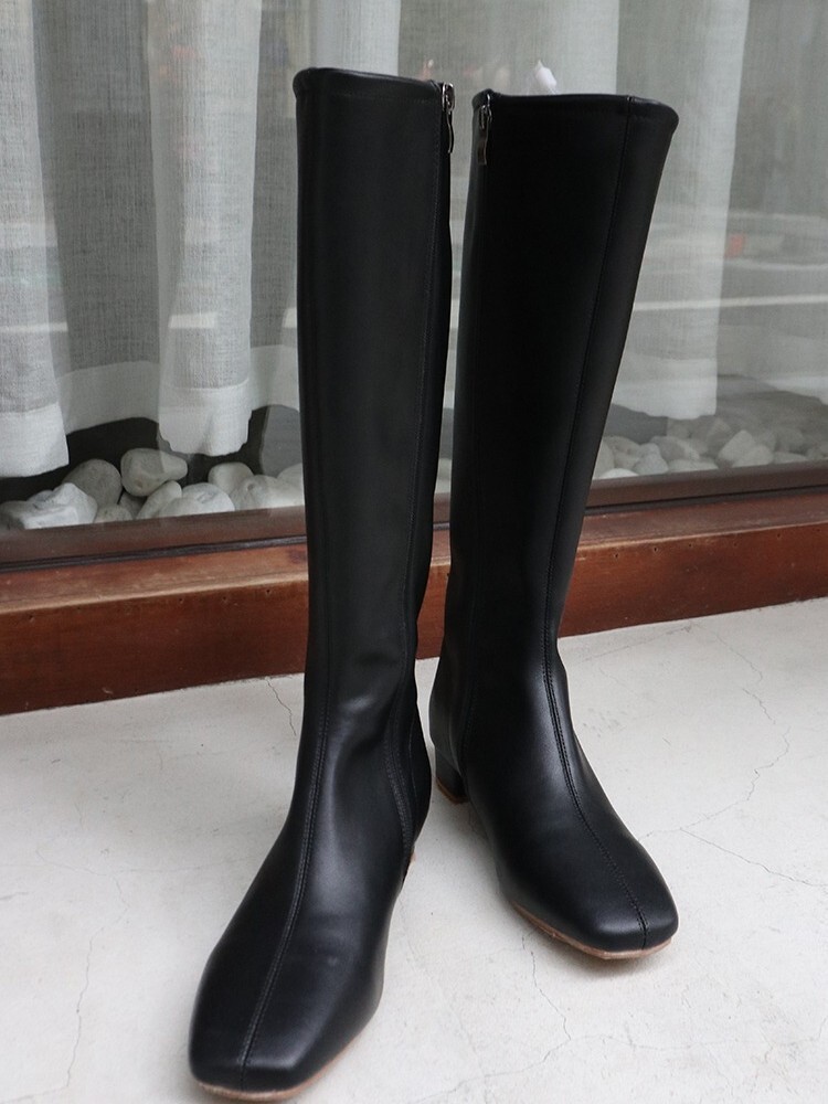 2603 必備秋冬經典真皮半筒靴款_8032