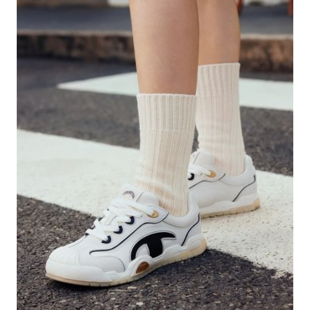 男款- Crown Street Horse 福馬冠貝鞋-奶白/黑（U6AFCTM16-U3 ）