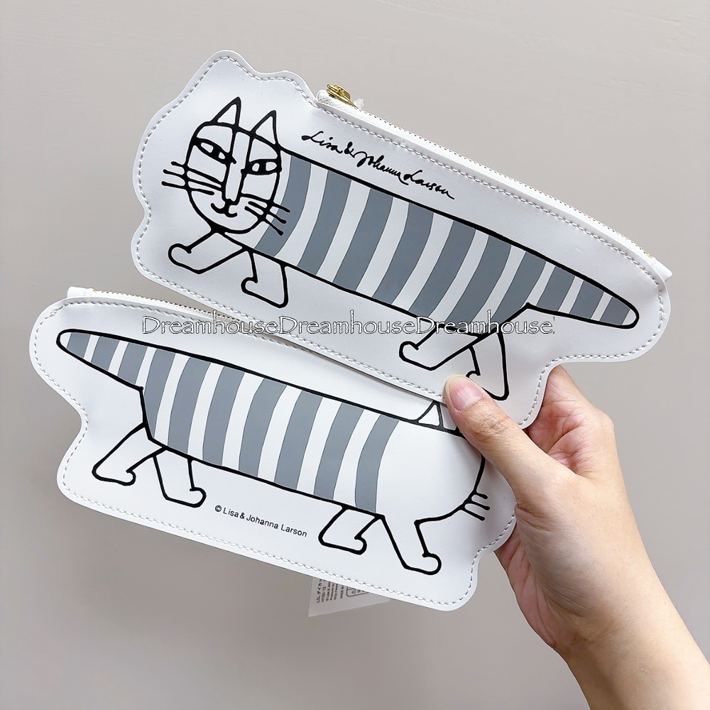 北歐瑞典 lisa larson 貓咪 Mikey 皮革 皮質 扁包 收納包 收納袋 隨身小包 筆袋