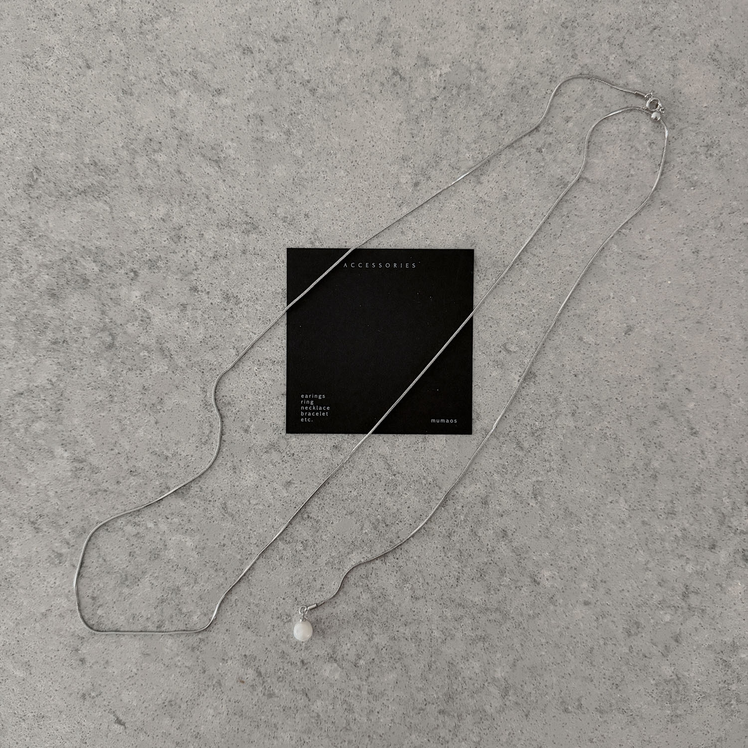 A3009 極簡流線長鏈 / 銀