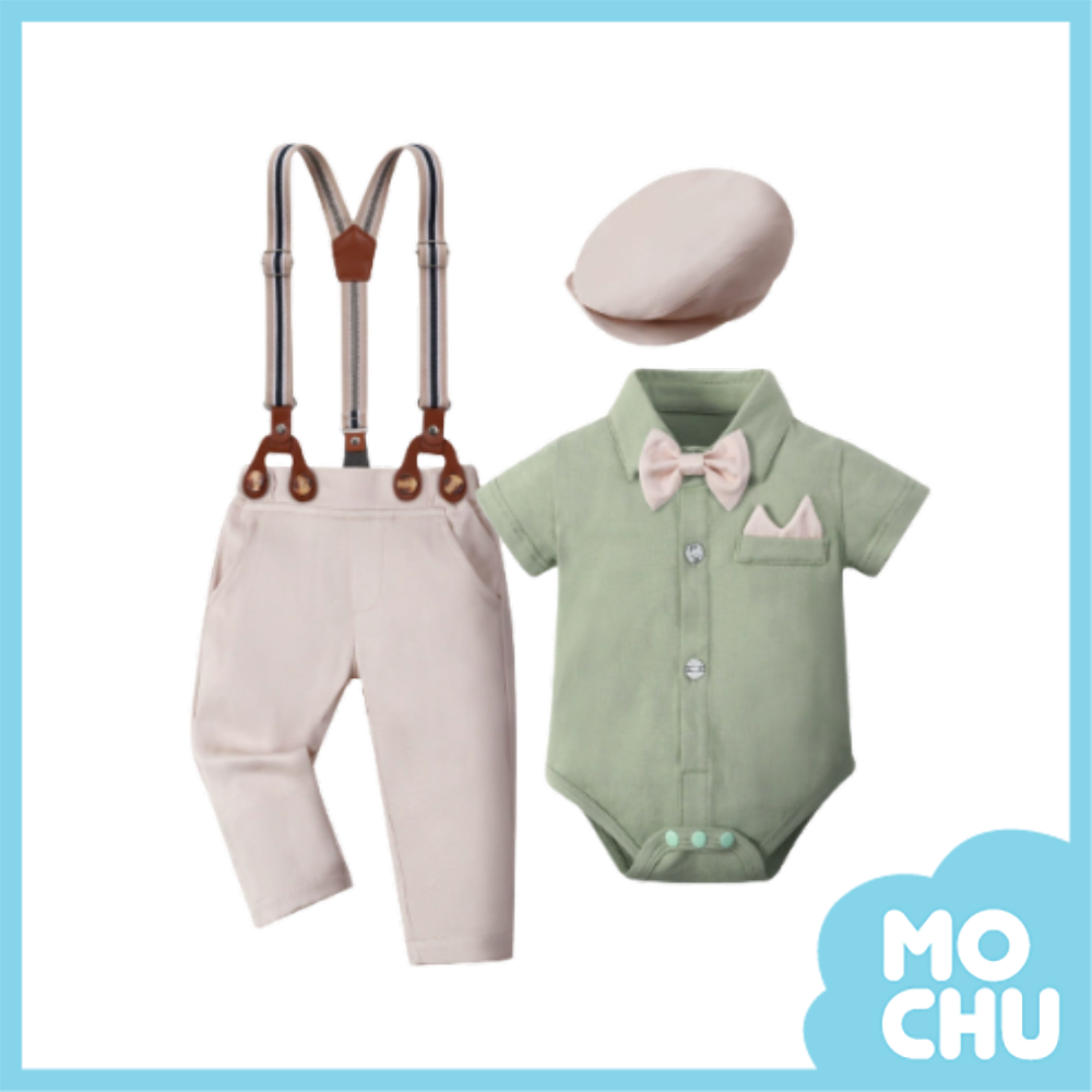 抹茶牛奶領結紳士四件組