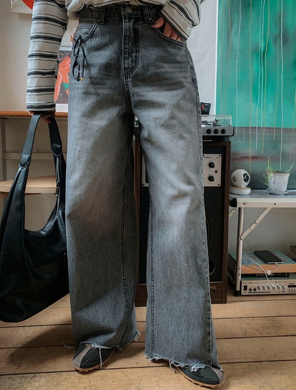 ᴴᴼᵀ ▸▸店長推薦◃◃ 春夏新款/側車線落地寬褲 MANIFEST正韓🇰🇷