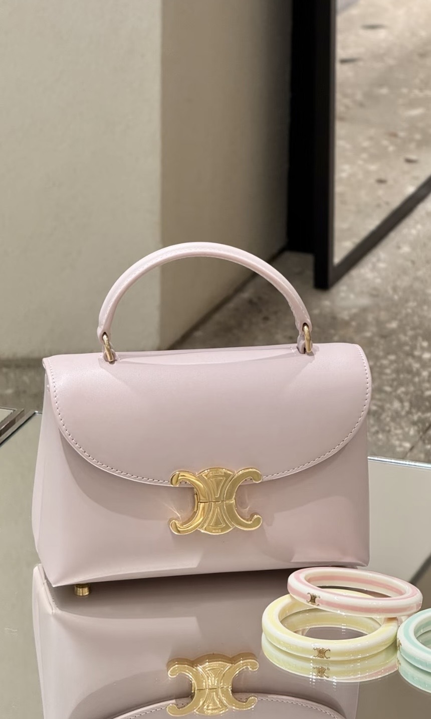 Celine Teen Nino Bag in Smooth Satinated Calfskin Bleached Pink