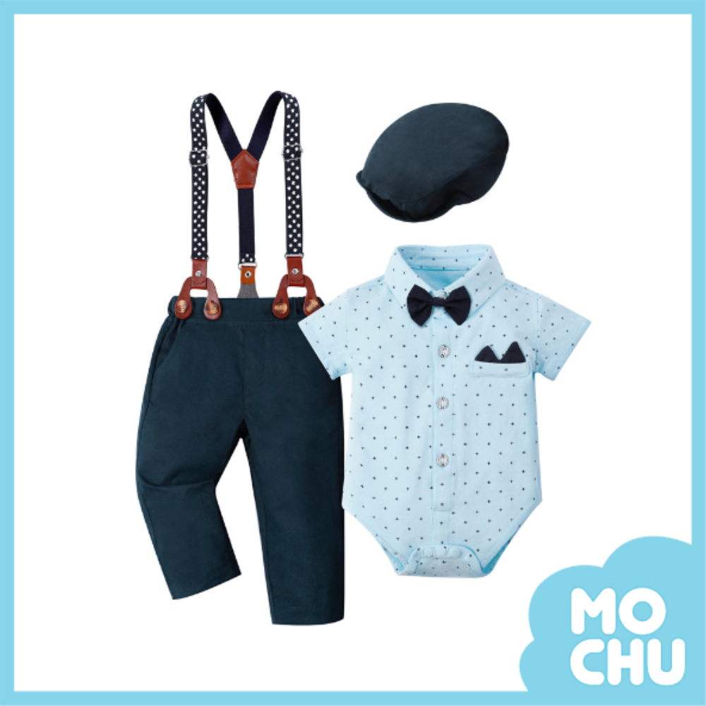 小波點領結紳士四件組(二色)