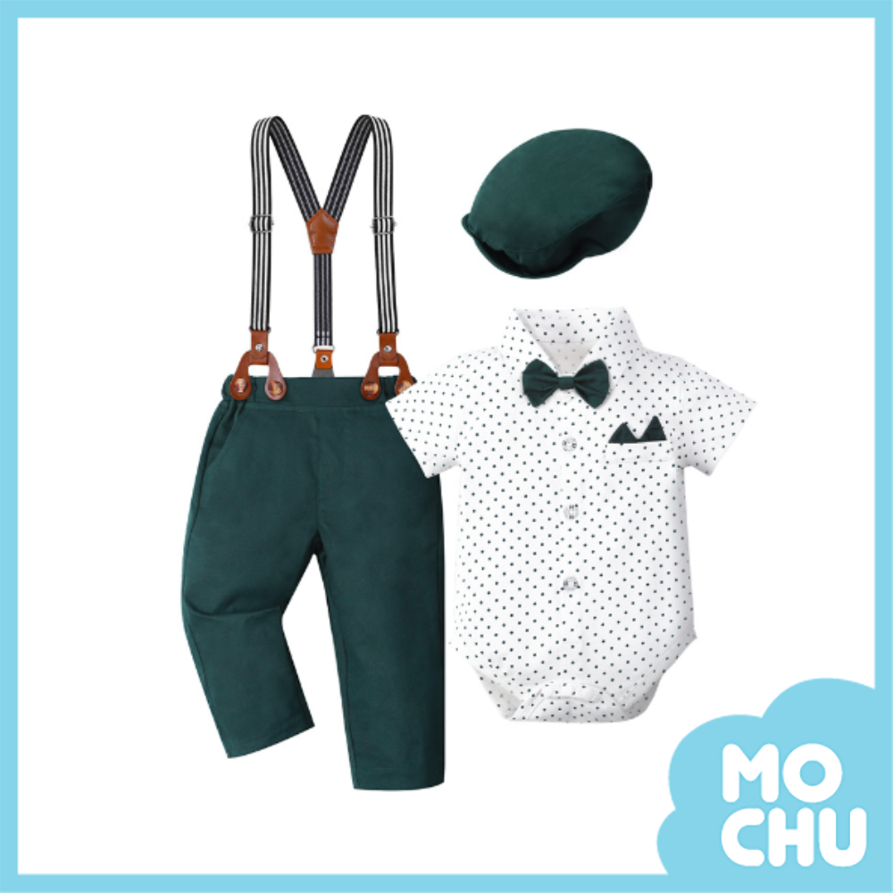 小波點領結紳士四件組(二色)