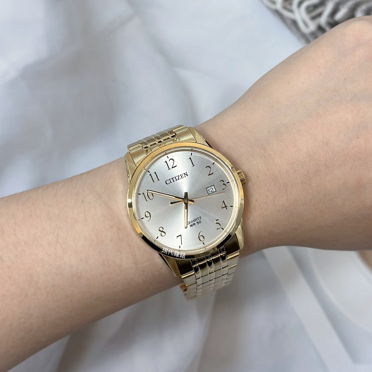 【CITIZEN 星辰】經典簡約數字系列 -金色BI5009-58A 39mm 現代鐘錶