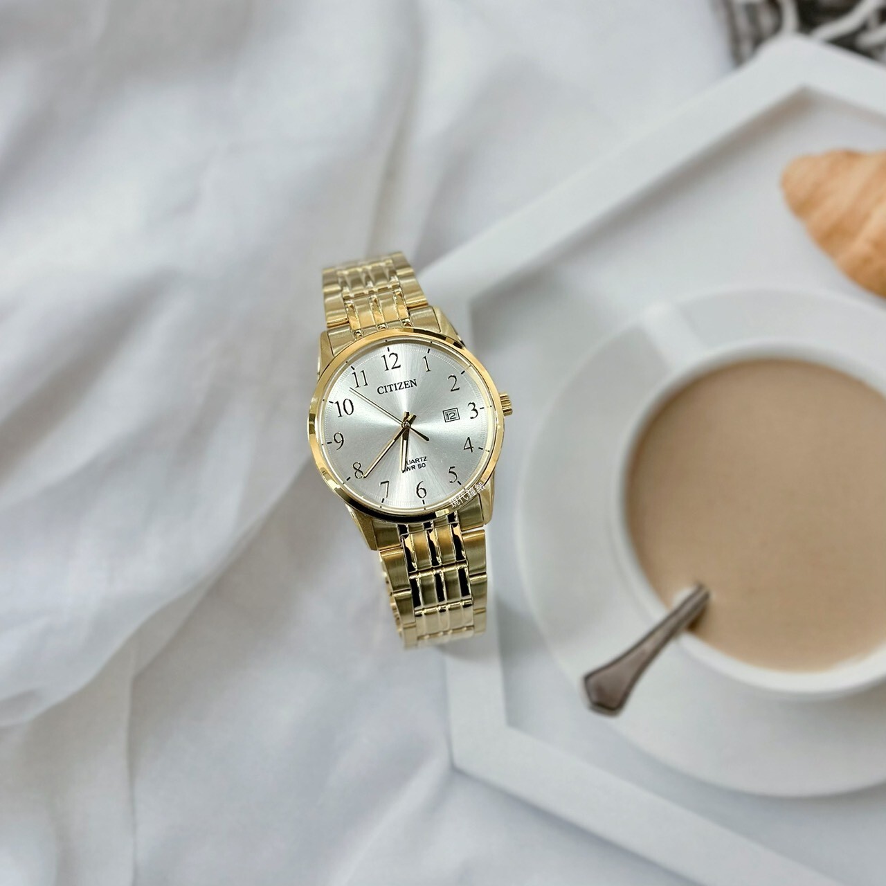 【CITIZEN 星辰】經典簡約數字系列 -金色BI5009-58A 39mm 現代鐘錶