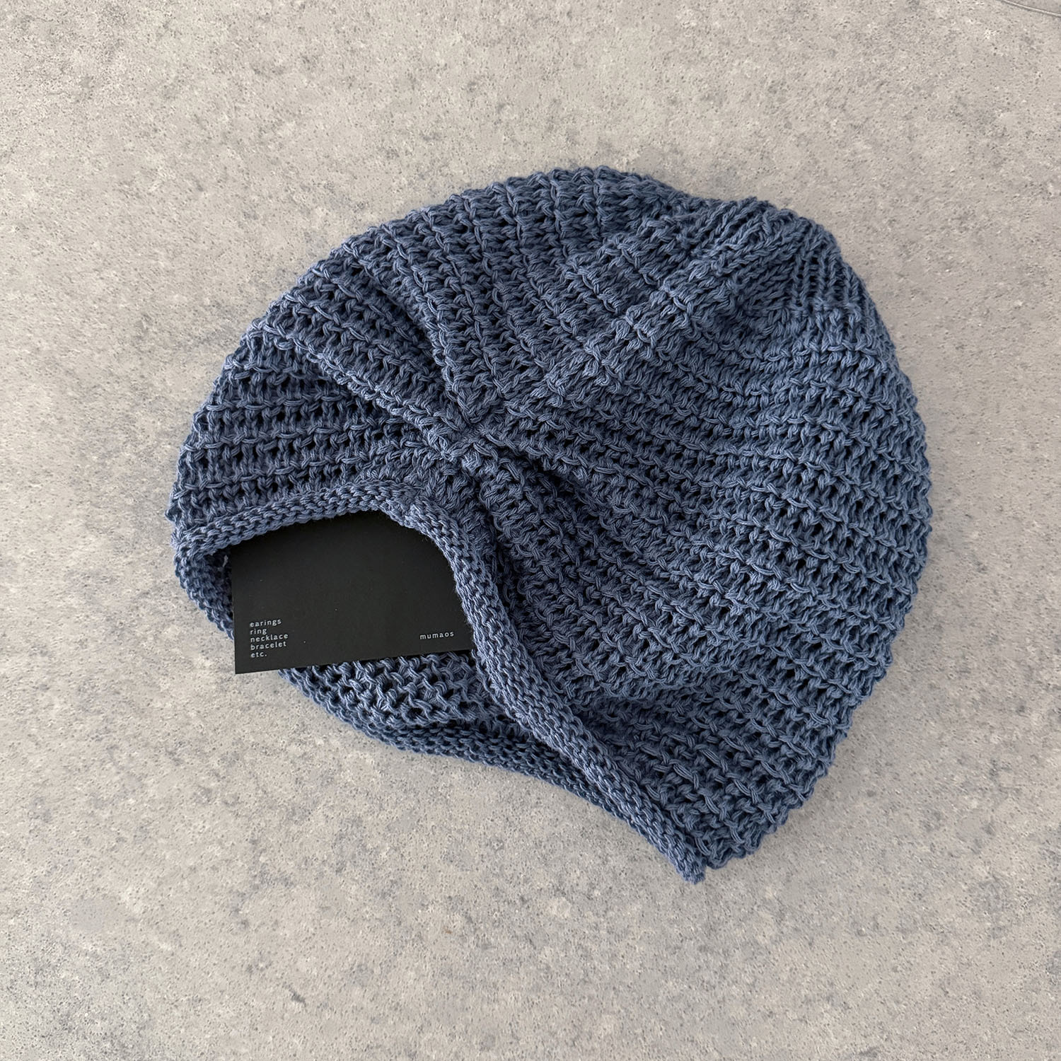 A3011 針織堆堆帽 / 藍