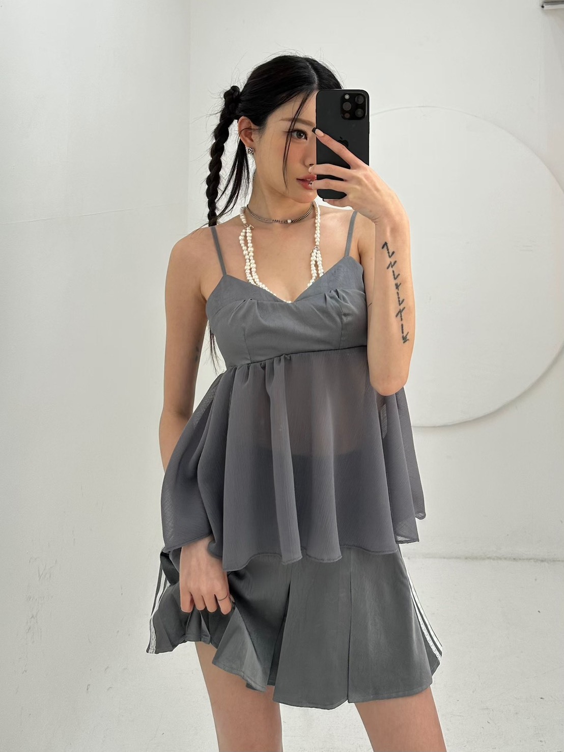 吊帶紗傘襬背心