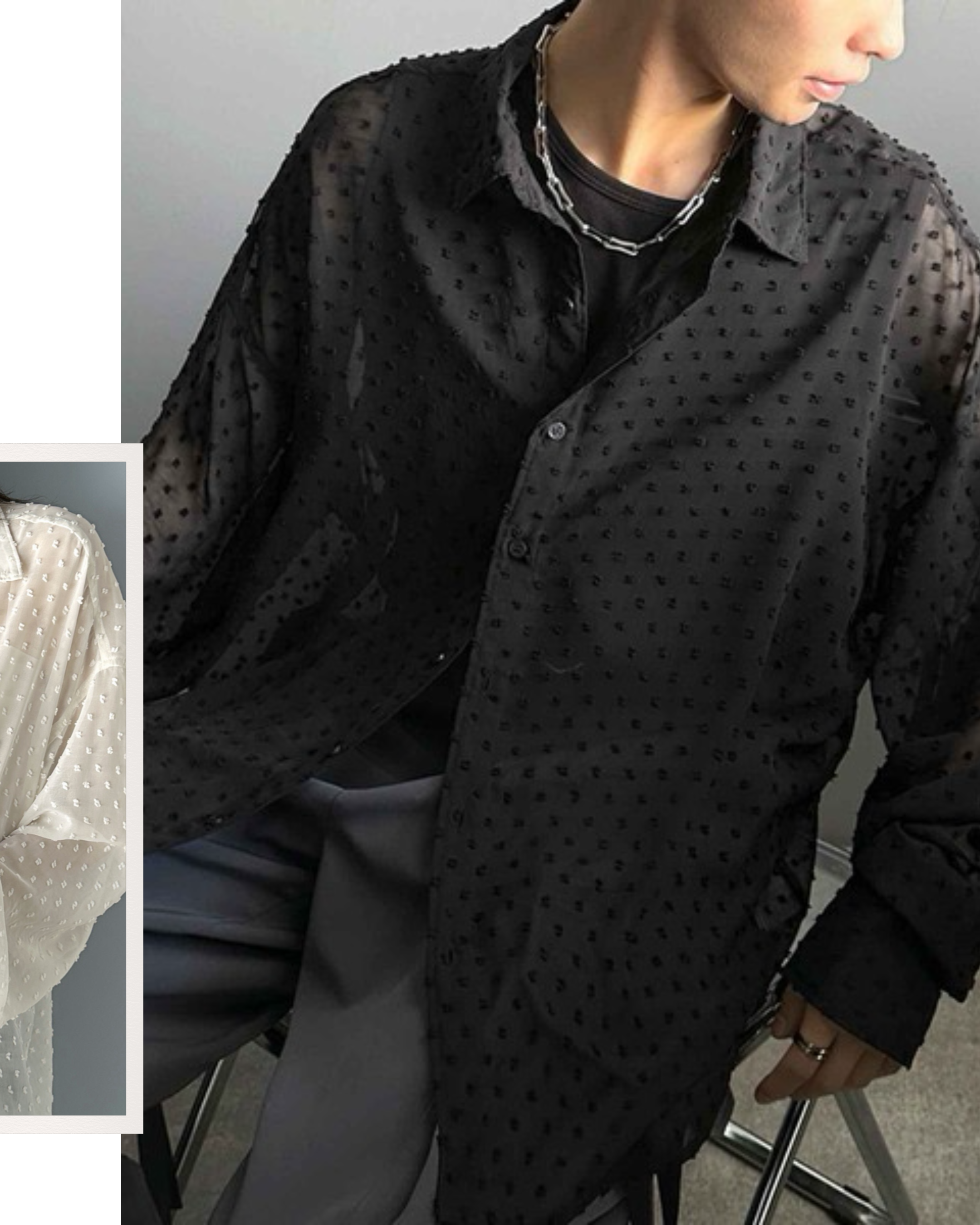 [日本直送🇯🇵] 中性款！立體波波半透罩衫🤍