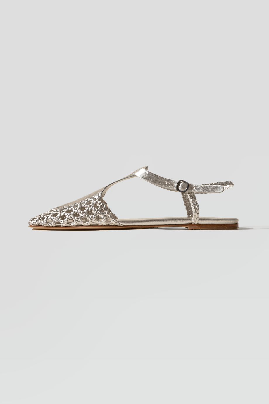 HEREU｜REIXA 金屬光澤細帶涼鞋