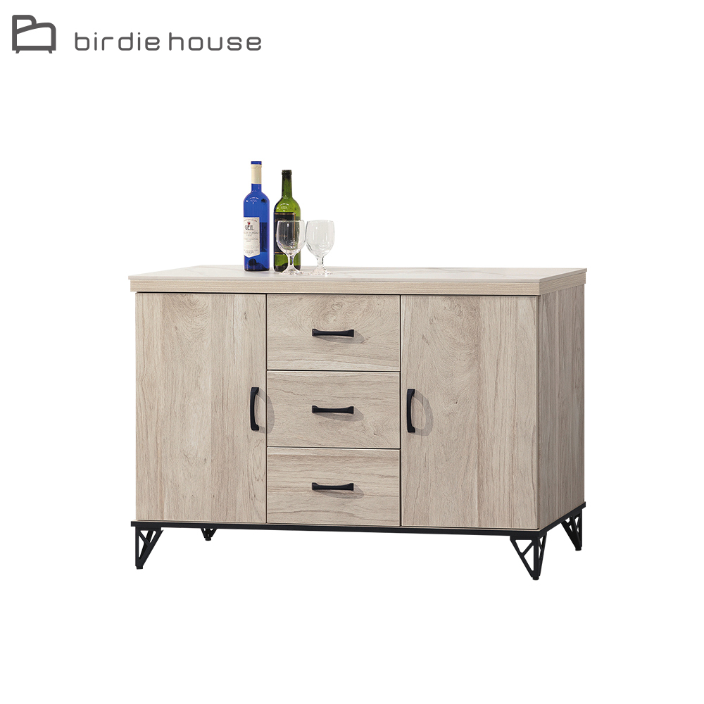 柏蒂家居-哈德克4.1尺二門三抽岩板餐櫃/電器收納櫃/碗盤櫃/置物矮櫃