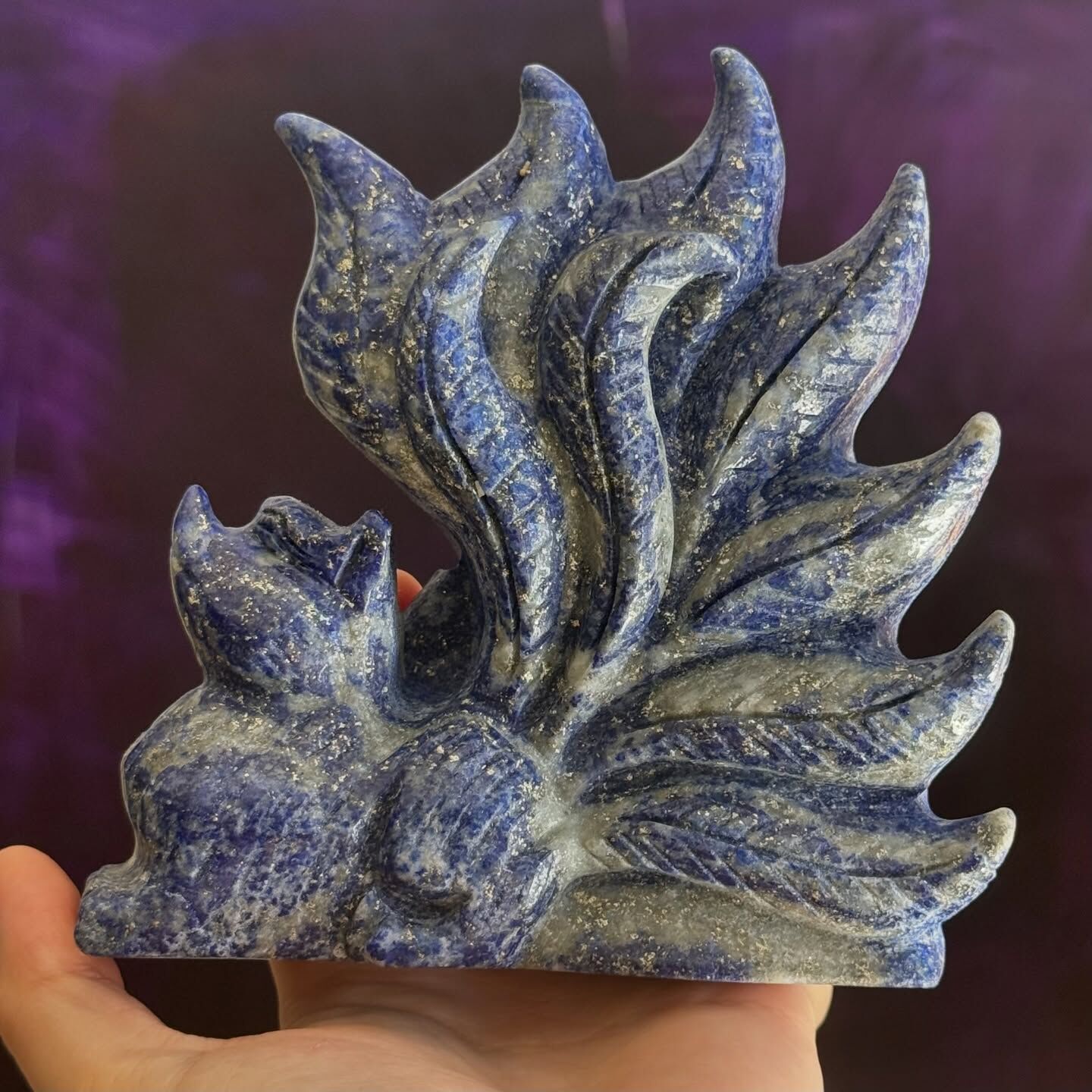 [原石] 青金石 九尾狐 水晶擺飾