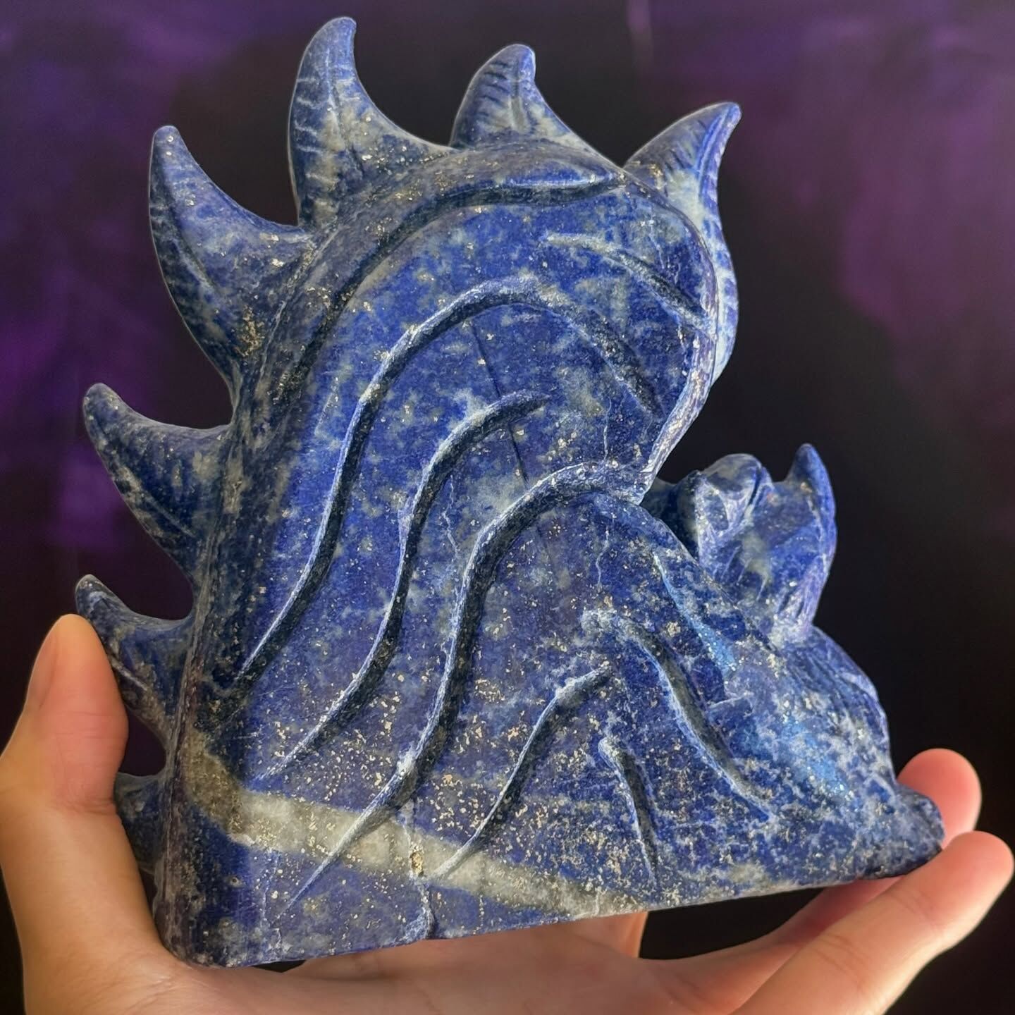 [原石] 青金石 九尾狐 水晶擺飾