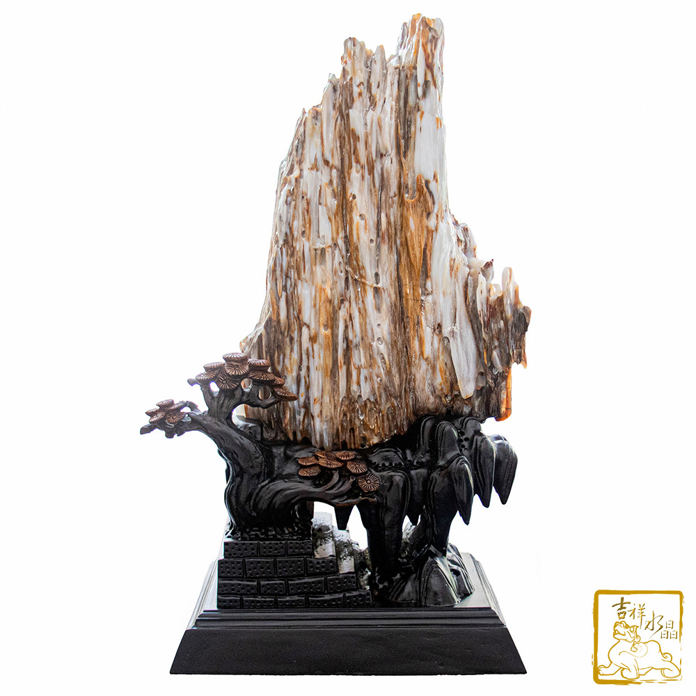 樹化玉擺件31.35kg 磁場強大【吉祥水晶專賣店】