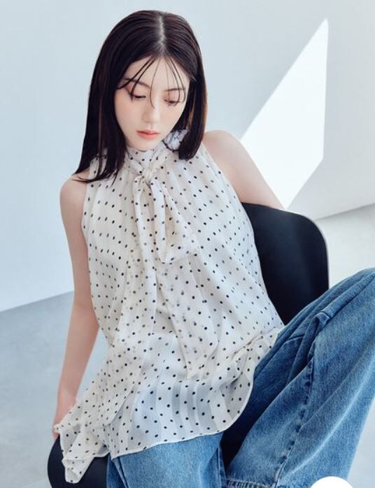 [預購] FRAY I.D 蝴蝶結綁帶削肩上衣