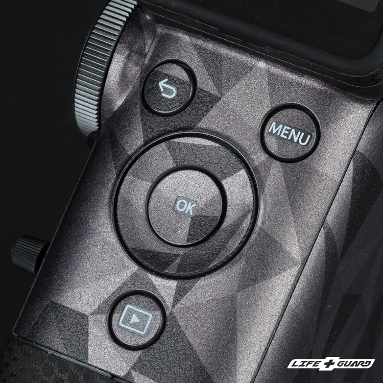 LIFE+GUARD 相機貼膜安裝示意，專屬專機挖孔設計，適用 FUJIFILM instax mini Evo Cinema