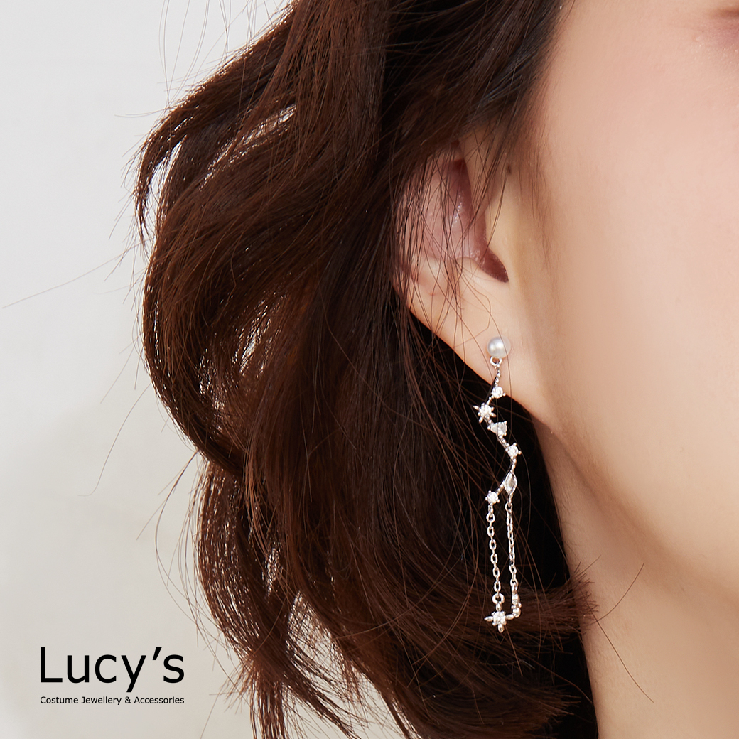 珠光星軌 耳環 (三色) (129454/129455/129456)