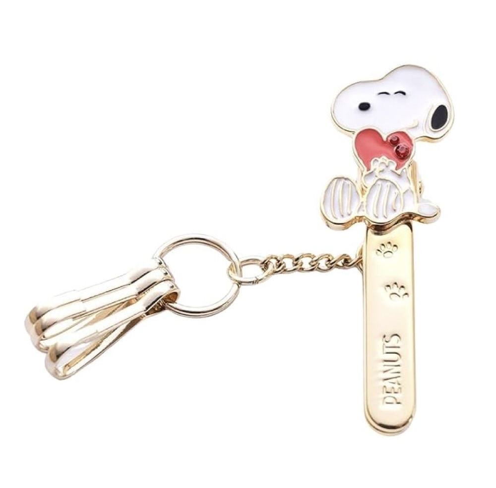 JP Snoopy 燙金鎖匙夾 抱Woodstock 1101