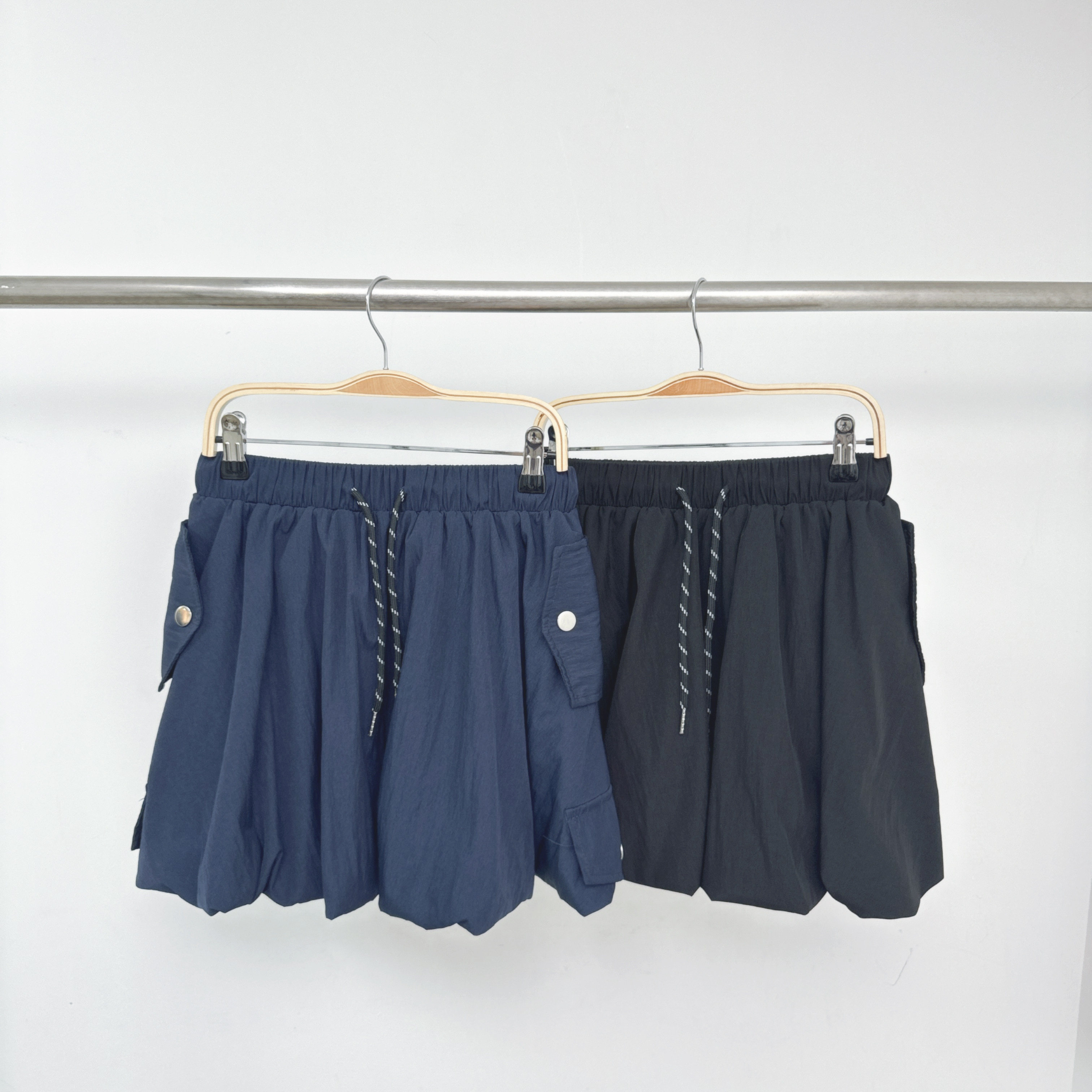 ⭐️⭐️【預訂】假袋裝飾綁繩泡泡腳短裙-有短褲內裡 (K60-K61)