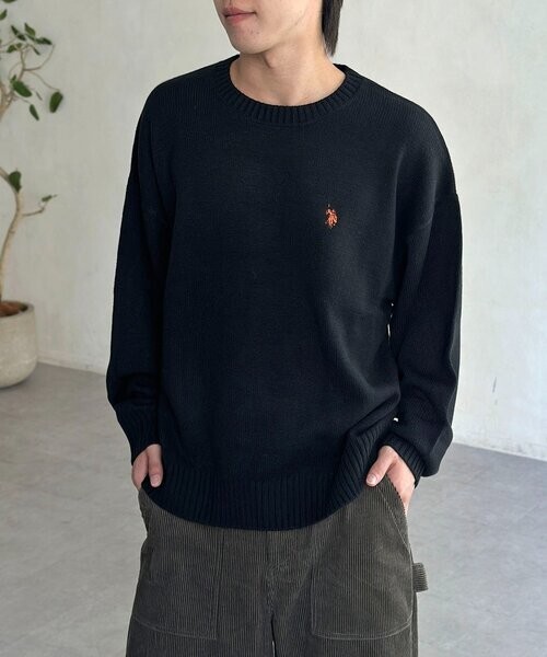 【OWN】U.S POLO 針織 上衣 線條 日本 薄款 長袖 不分男女 黑色 卡其 綠色 米白條紋 藍條紋 咖條紋